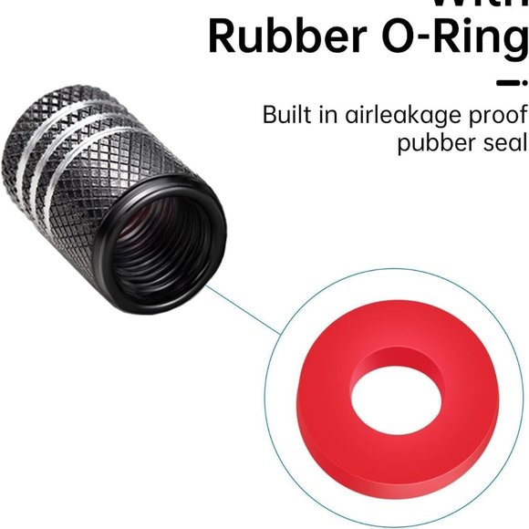 Tire Valve Stem Caps for Audi S3 A3 RS3 A4 A5 A6 A7 RS7 A8 Q3 Q5 Q7 R8 - Picture 3 of 5